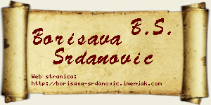 Borisava Srdanović vizit kartica